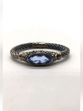 FILI Menegatti Sterling Silver Topaz Cable Bracelet 35.29g